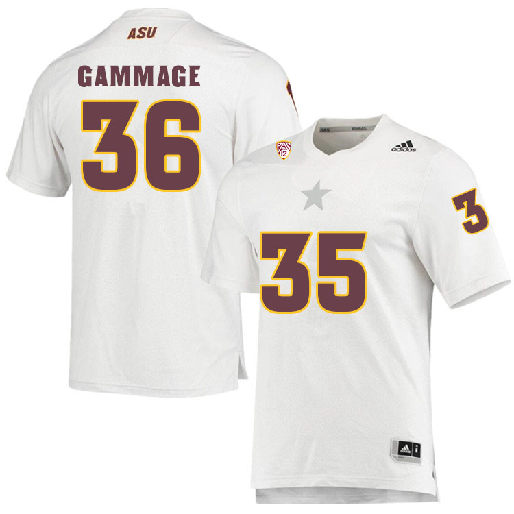 Men #36 Alijah GammageArizona State Sun Devils College Football Jerseys Sale-White